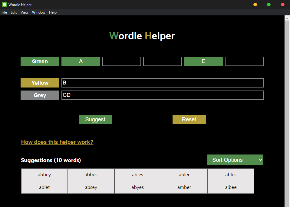 Wordle Helper